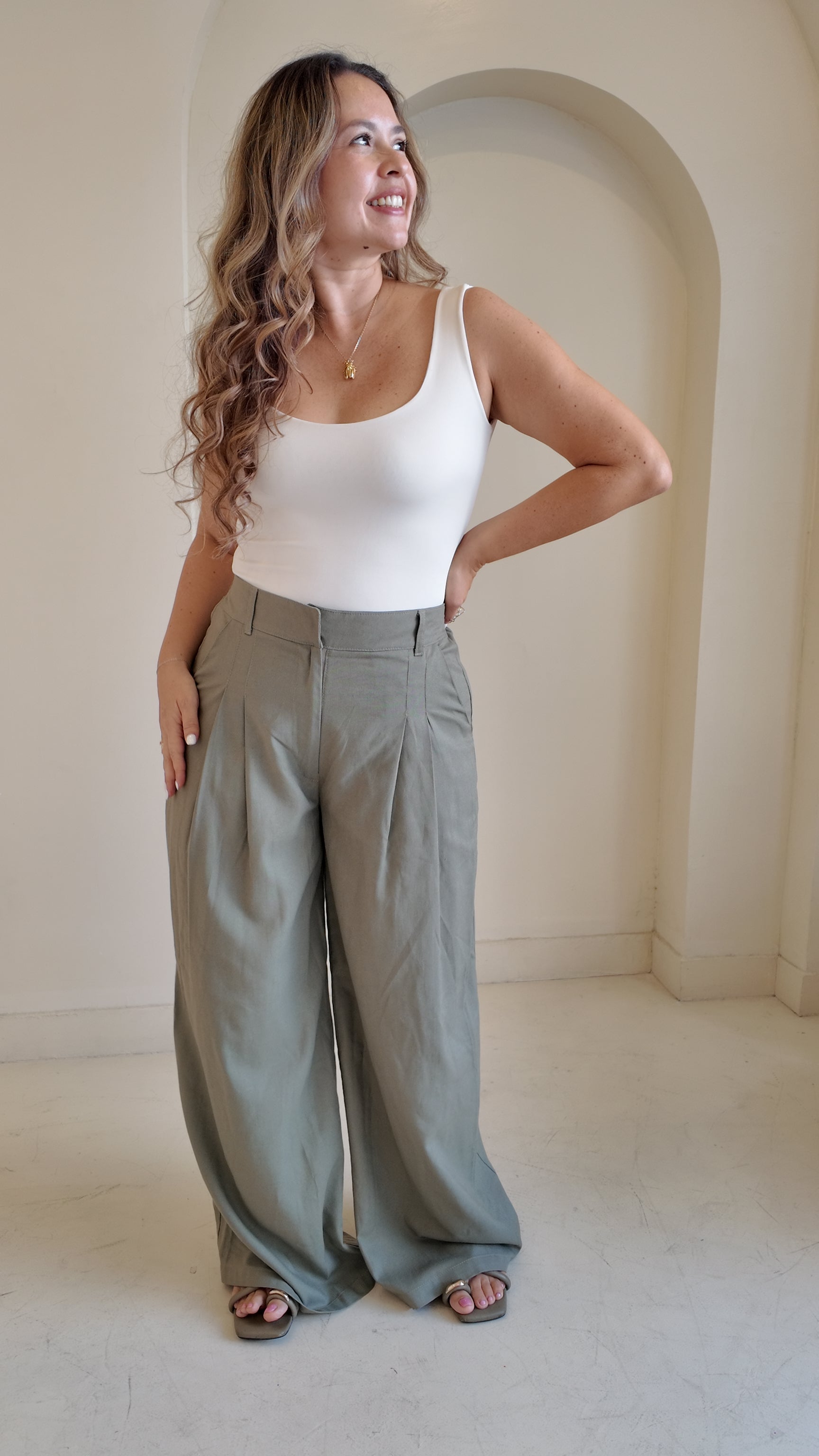 Pantalón Verde Eucalipto