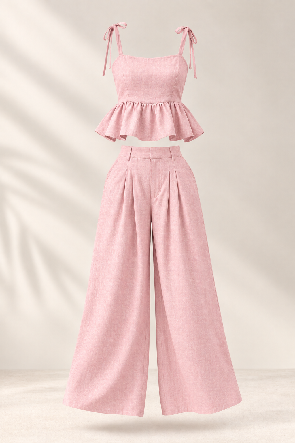 Set Açai de Lino / Rosa Pastel - Pre Orden