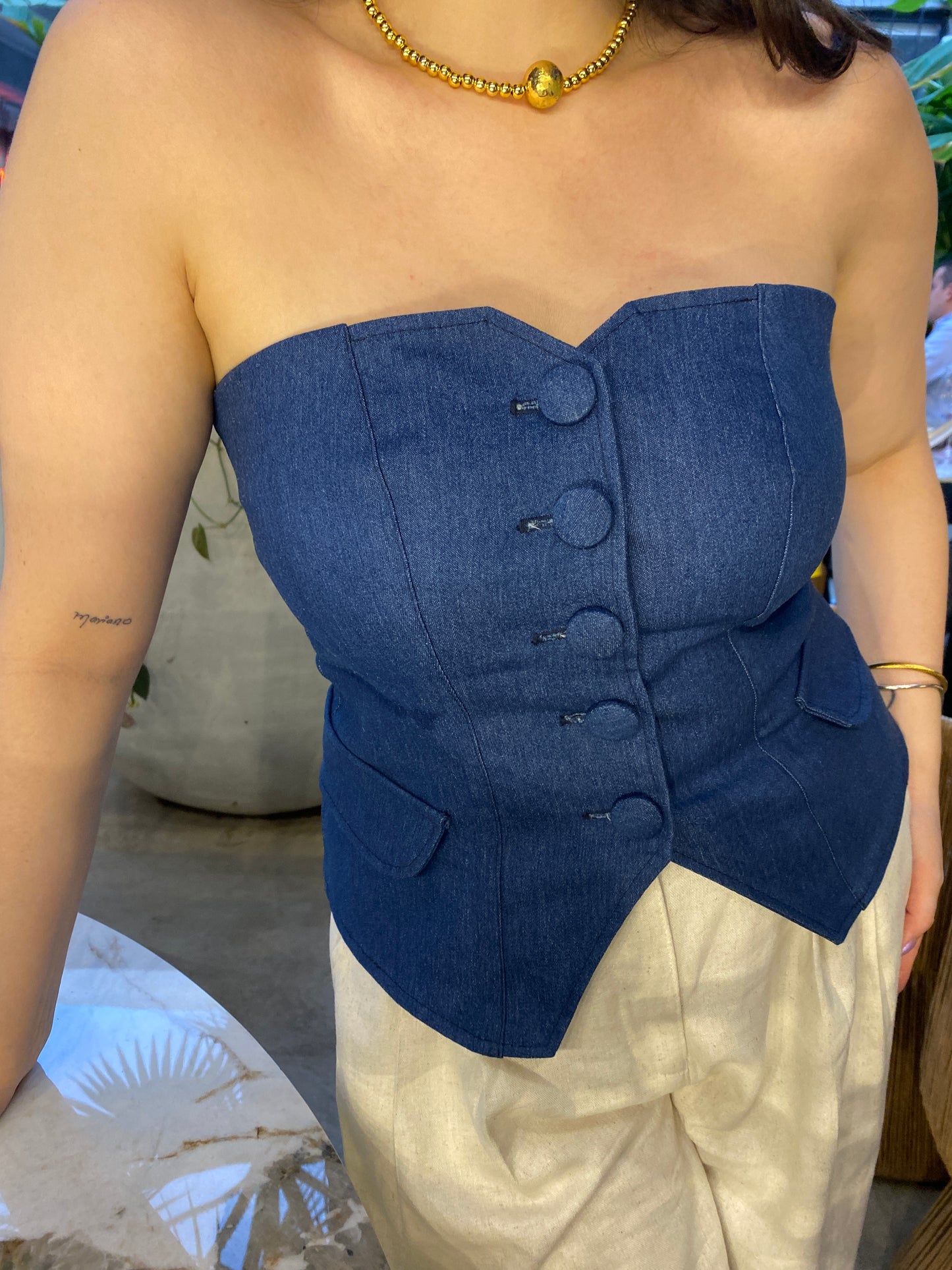 Strapless Mérida Denim